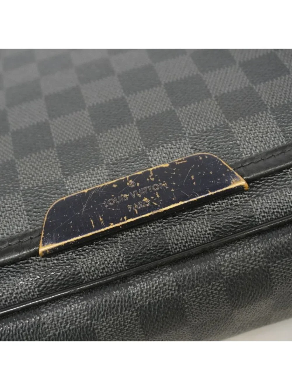 Louis Vuitton Shoulder Bag Damier Graphite Daniel MM Black Gray